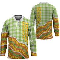 Hawaii Leis Palaka Motifs Hockey Jersey Pikake Pakalana Maile Ilima Kakau Style