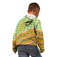 Hawaii Leis Palaka Motifs Kid Hoodie Pikake Pakalana Maile Ilima Kakau Style