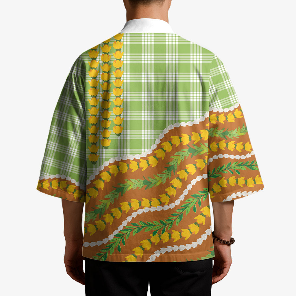 Hawaii Leis Palaka Motifs Kimono Pikake Pakalana Maile Ilima Kakau Style