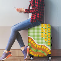 Hawaii Leis Palaka Motifs Luggage Cover Pikake Pakalana Maile Ilima Kakau Style