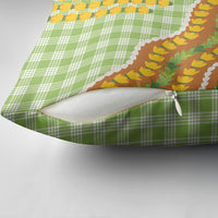 Hawaii Leis Palaka Motifs Pillow Cover Pikake Pakalana Maile Ilima Kakau Style