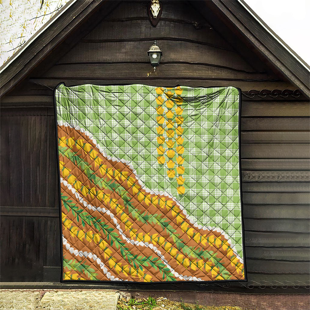 Hawaii Leis Palaka Motifs Quilt Pikake Pakalana Maile Ilima Kakau Style