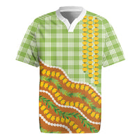 Hawaii Leis Palaka Motifs Rugby Jersey Pikake Pakalana Maile Ilima Kakau Style