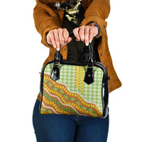 Hawaii Leis Palaka Motifs Shoulder Handbag Pikake Pakalana Maile Ilima Kakau Style