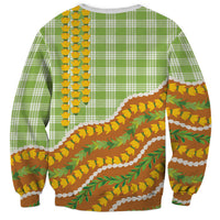 Hawaii Leis Palaka Motifs Sweatshirt Pikake Pakalana Maile Ilima Kakau Style