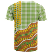Hawaii Leis Palaka Motifs T Shirt Pikake Pakalana Maile Ilima Kakau Style