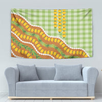 Hawaii Leis Palaka Motifs Tapestry Pikake Pakalana Maile Ilima Kakau Style