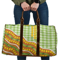 Hawaii Leis Palaka Motifs Travel Bag Pikake Pakalana Maile Ilima Kakau Style