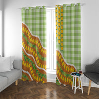 Hawaii Leis Palaka Motifs Window Curtain Pikake Pakalana Maile Ilima Kakau Style