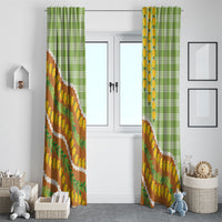 Hawaii Leis Palaka Motifs Window Curtain Pikake Pakalana Maile Ilima Kakau Style