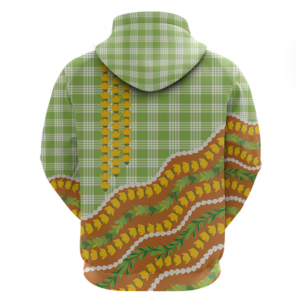 Hawaii Leis Palaka Motifs Zip Hoodie Pikake Pakalana Maile Ilima Kakau Style