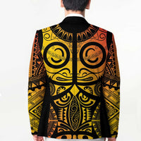 Marquesas Islands Blazer Marquesan Tattoo Yellow Gradient - Polynesian Pride