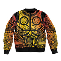 Marquesas Islands Bomber Jacket Marquesan Tattoo Yellow Gradient - Polynesian Pride