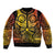 Marquesas Islands Bomber Jacket Marquesan Tattoo Yellow Gradient - Polynesian Pride
