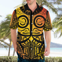 Marquesas Islands Hawaiian Shirt Marquesan Tattoo Yellow Gradient - Polynesian Pride