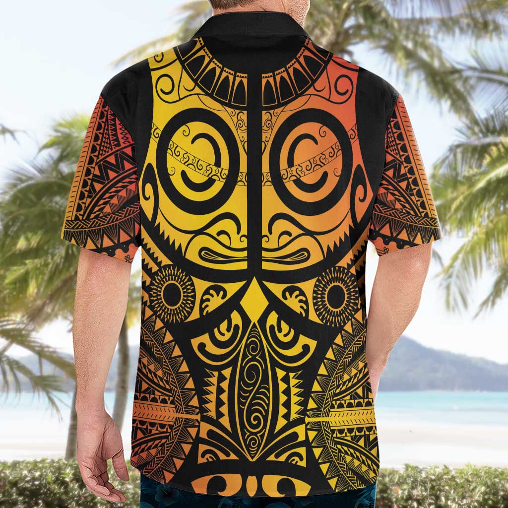 Marquesas Islands Hawaiian Shirt Marquesan Tattoo Yellow Gradient - Polynesian Pride