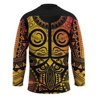 Marquesas Islands Hockey Jersey Marquesan Tattoo Yellow Gradient - Polynesian Pride