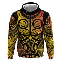 Marquesas Islands Hoodie Marquesan Tattoo Yellow Gradient - Polynesian Pride