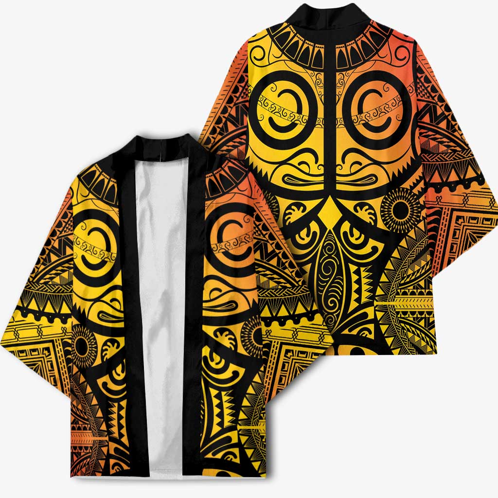 Marquesas Islands Kimono Marquesan Tattoo Yellow Gradient - Polynesian Pride