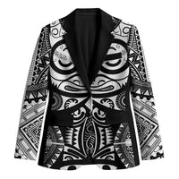 Marquesas Islands Blazer Marquesan Tattoo Black White Color - Polynesian Pride