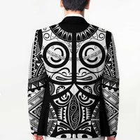 Marquesas Islands Blazer Marquesan Tattoo Black White Color - Polynesian Pride