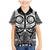 Marquesas Islands Family Matching Mermaid Dress and Hawaiian Shirt Marquesan Tattoo Black White Color - Polynesian Pride