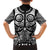 Marquesas Islands Family Matching Summer Maxi Dress and Hawaiian Shirt Marquesan Tattoo Black White Color - Polynesian Pride