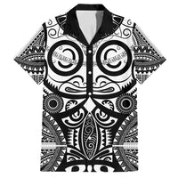 Marquesas Islands Family Matching Summer Maxi Dress and Hawaiian Shirt Marquesan Tattoo Black White Color - Polynesian Pride