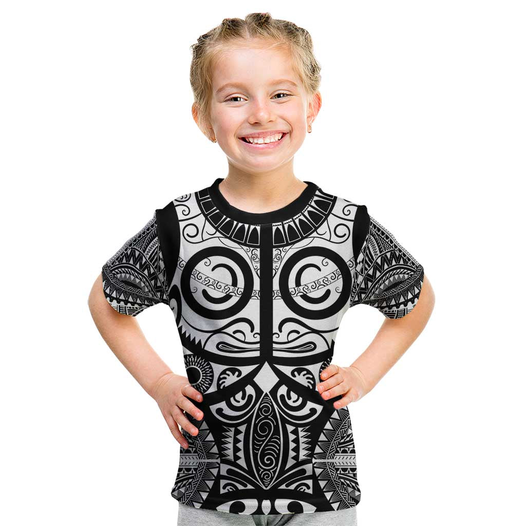 Marquesas Islands Kid T Shirt Marquesan Tattoo Black White Color - Polynesian Pride