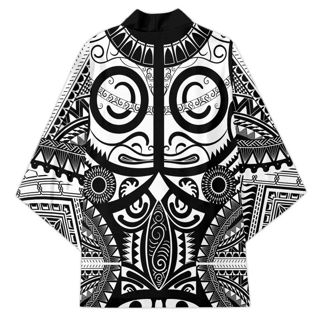 Marquesas Islands Kimono Marquesan Tattoo Black White Color - Polynesian Pride