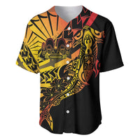Gradient Marquesas Islands Baseball Jersey Marquesan Matatiki Hammerhead Shark Patutiki - Polynesian Pride