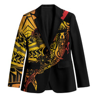 Gradient Marquesas Islands Blazer Marquesan Matatiki Hammerhead Shark Patutiki LT14 Unisex Yellow - Polynesian Pride