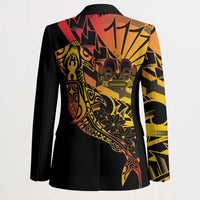 Gradient Marquesas Islands Blazer Marquesan Matatiki Hammerhead Shark Patutiki LT14 - Polynesian Pride
