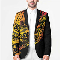 Gradient Marquesas Islands Blazer Marquesan Matatiki Hammerhead Shark Patutiki LT14 - Polynesian Pride