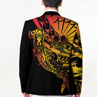Gradient Marquesas Islands Blazer Marquesan Matatiki Hammerhead Shark Patutiki LT14 - Polynesian Pride