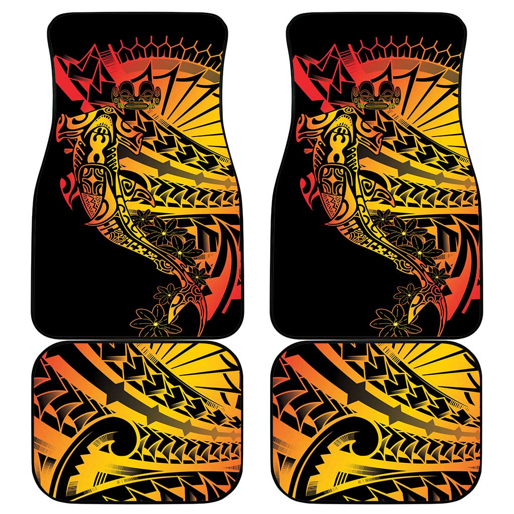 Gradient Marquesas Islands Car Mats Marquesan Matatiki Hammerhead Shark Patutiki - Polynesian Pride