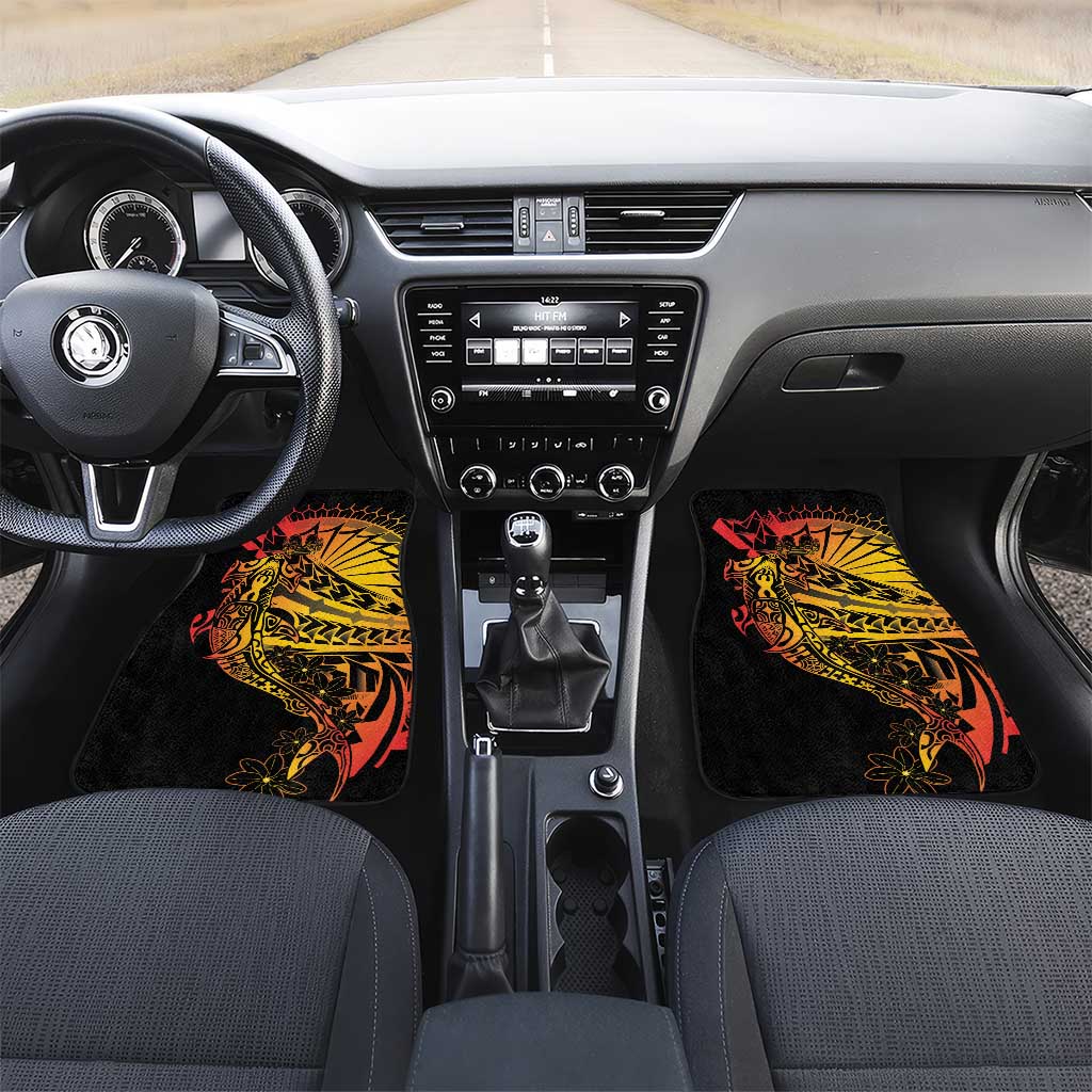 Gradient Marquesas Islands Car Mats Marquesan Matatiki Hammerhead Shark Patutiki - Polynesian Pride