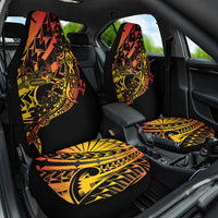 Gradient Marquesas Islands Car Seat Cover Marquesan Matatiki Hammerhead Shark Patutiki - Polynesian Pride