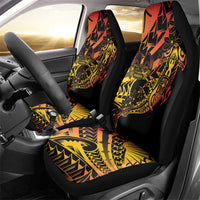 Gradient Marquesas Islands Car Seat Cover Marquesan Matatiki Hammerhead Shark Patutiki - Polynesian Pride