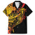 Gradient Marquesas Islands Family Matching Off Shoulder Maxi Dress and Hawaiian Shirt Marquesan Matatiki Hammerhead Shark Patutiki - Polynesian Pride