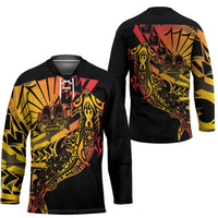Gradient Marquesas Islands Hockey Jersey Marquesan Matatiki Hammerhead Shark Patutiki - Polynesian Pride