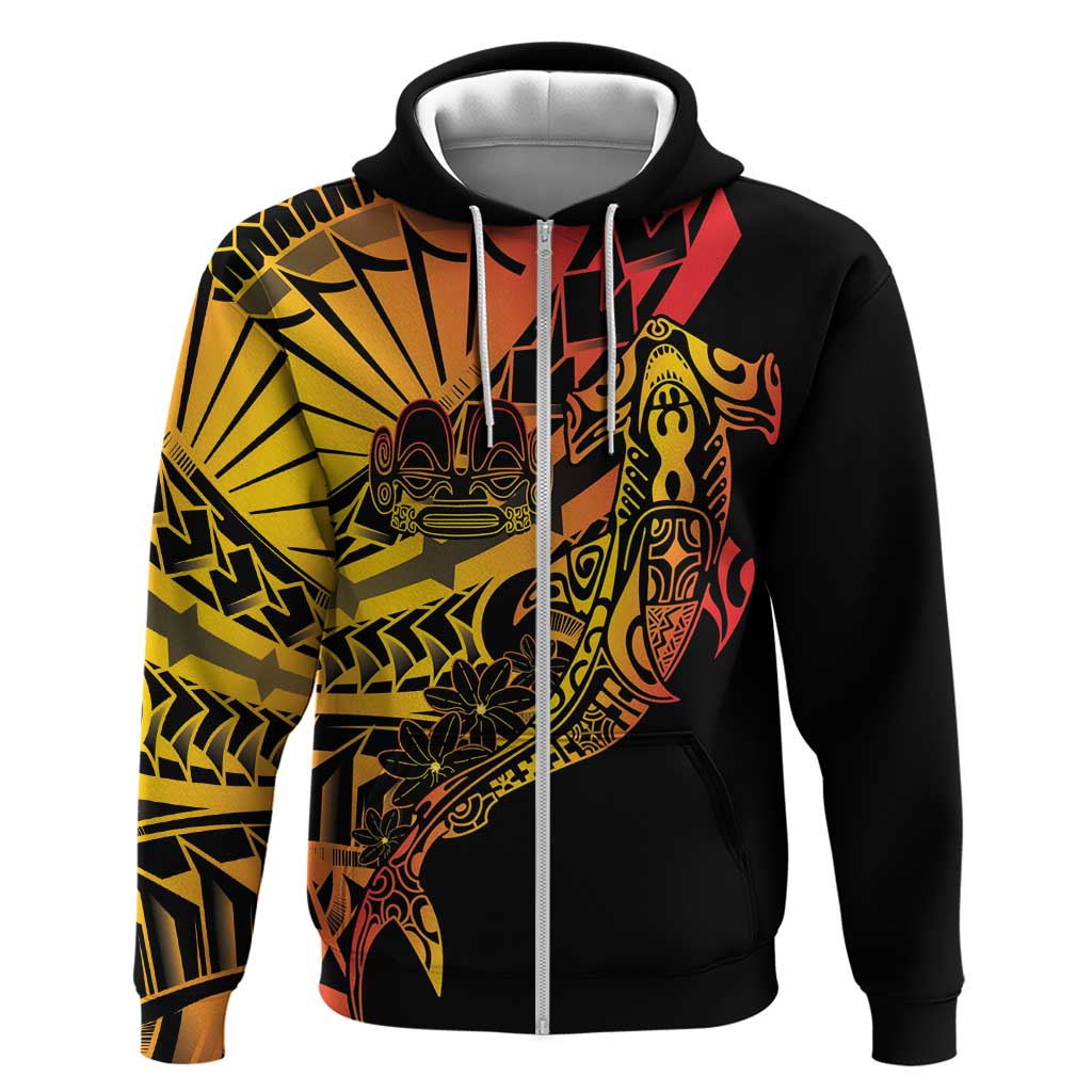Gradient Marquesas Islands Hoodie Marquesan Matatiki Hammerhead Shark Patutiki - Polynesian Pride
