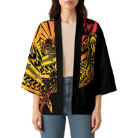 Gradient Marquesas Islands Kimono Marquesan Matatiki Hammerhead Shark Patutiki - Polynesian Pride