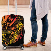 Gradient Marquesas Islands Luggage Cover Marquesan Matatiki Hammerhead Shark Patutiki - Polynesian Pride