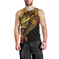 Gradient Marquesas Islands Men Tank Top Marquesan Matatiki Hammerhead Shark Patutiki - Polynesian Pride