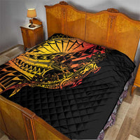 Gradient Marquesas Islands Quilt Marquesan Matatiki Hammerhead Shark Patutiki - Polynesian Pride