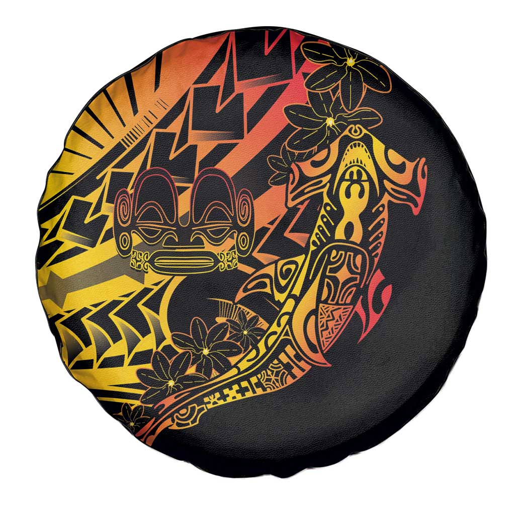 Gradient Marquesas Islands Spare Tire Cover Marquesan Matatiki Hammerhead Shark Patutiki - Polynesian Pride