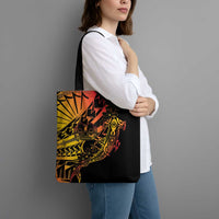 Gradient Marquesas Islands Tote Bag Marquesan Matatiki Hammerhead Shark Patutiki - Polynesian Pride