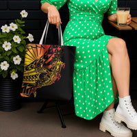 Gradient Marquesas Islands Tote Bag Marquesan Matatiki Hammerhead Shark Patutiki - Polynesian Pride