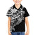 Black White Marquesas Islands Family Matching Long Sleeve Bodycon Dress and Hawaiian Shirt Marquesan Matatiki Hammerhead Shark Patutiki - Polynesian Pride